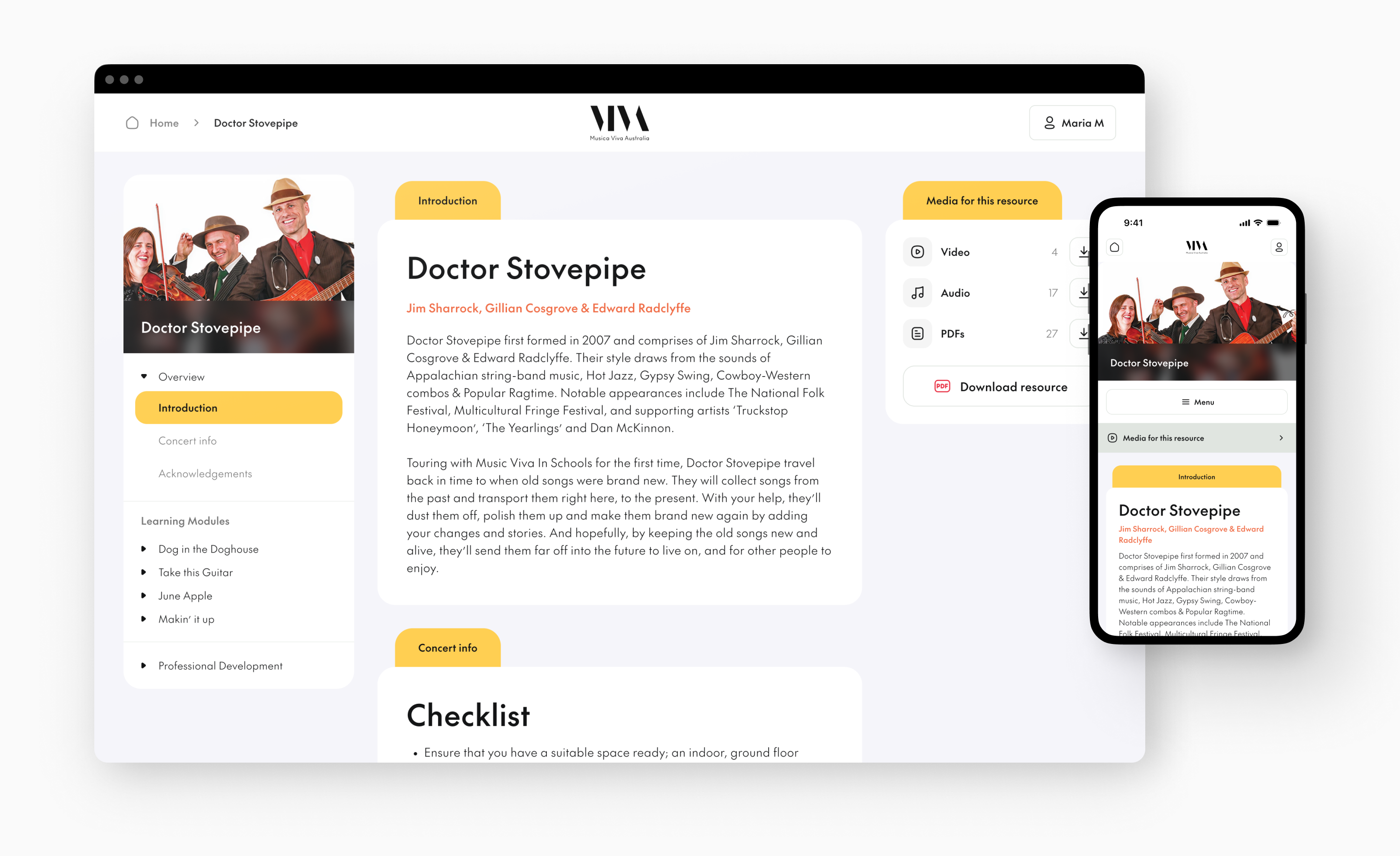 Course detail screens